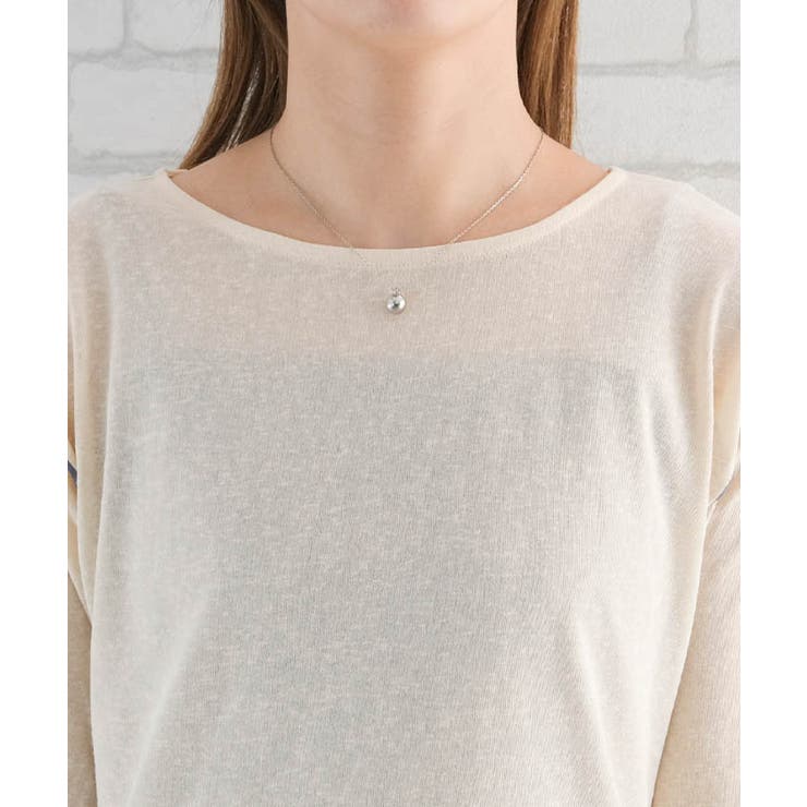 配色シアーカットソー 春 秋 M レディース | aquagarage | 詳細画像3 