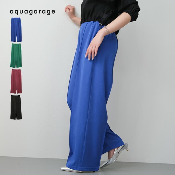 センターシームワイドパンツ レディース 春 夏 秋 M | aquagarage | 詳細画像1 