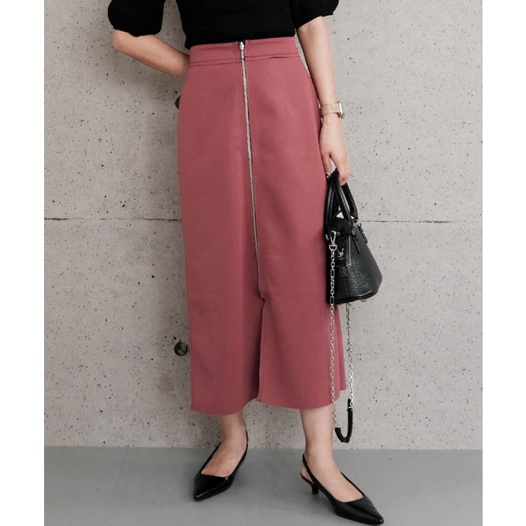 フロントジップナロースカート  レディース 春 夏 秋 冬  M | aquagarage | 詳細画像3 