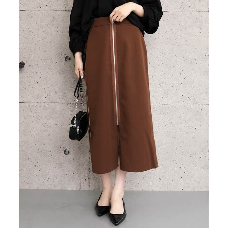 フロントジップナロースカート  レディース 春 夏 秋 冬  M | aquagarage | 詳細画像5 