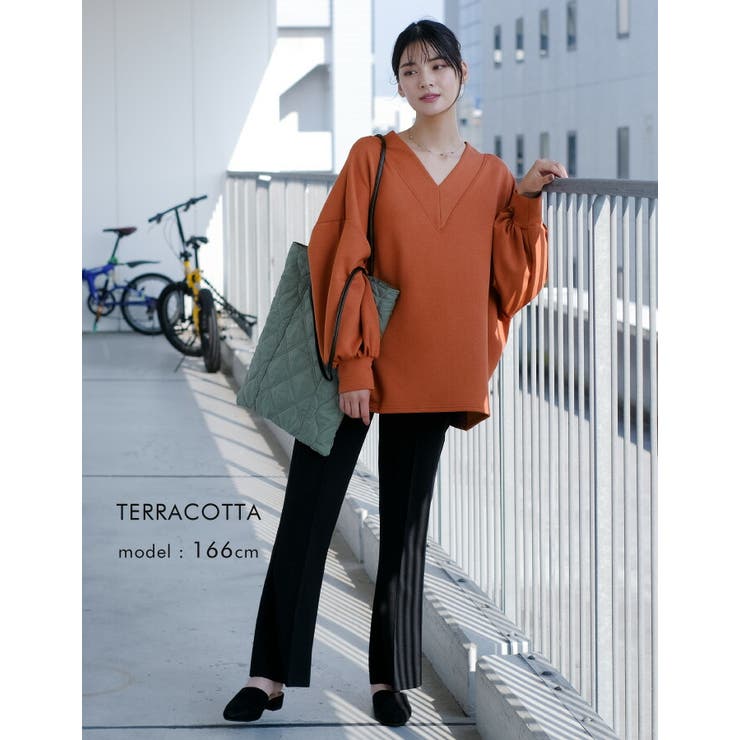 シャープな抜け感を演出する♪前後深Vネックトップス | aquagarage | 詳細画像20 