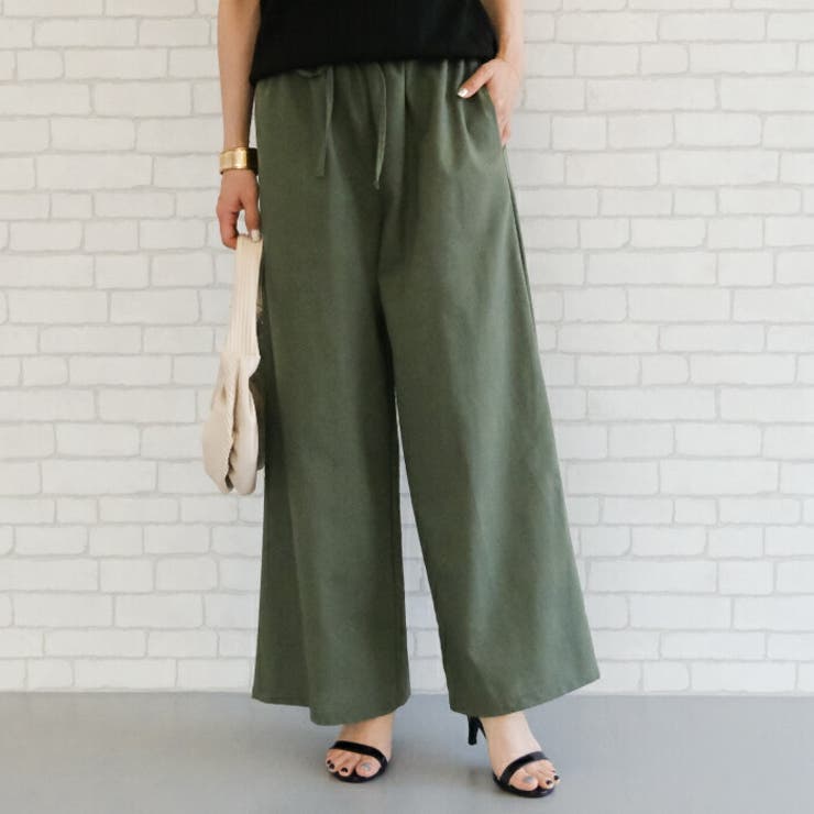 ヘビロテ間違いなしの優秀パンツ！軽やかなリネンタッチワイドパンツ | aquagarage | 詳細画像2 