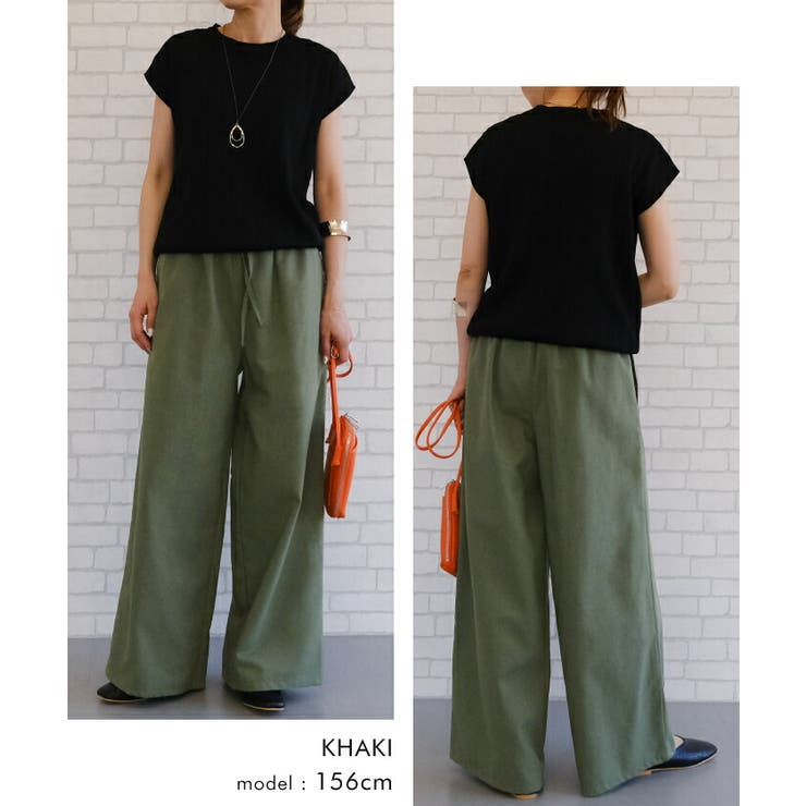 ヘビロテ間違いなしの優秀パンツ！軽やかなリネンタッチワイドパンツ | aquagarage | 詳細画像19 