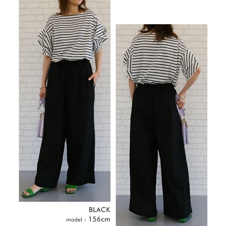 ヘビロテ間違いなしの優秀パンツ！軽やかなリネンタッチワイドパンツ | aquagarage | 詳細画像20 