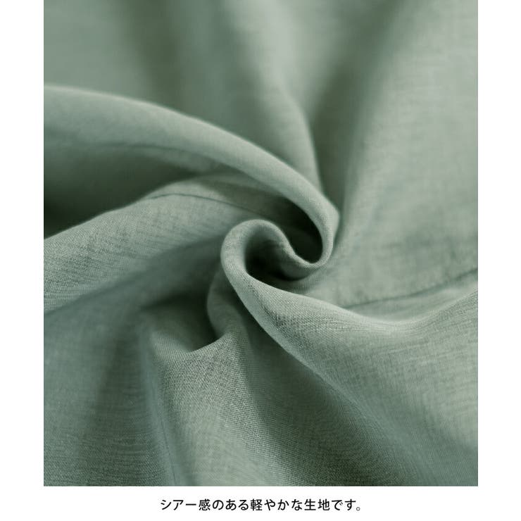 程よい透け感のある素材を使用したシアーリネン風ブラウス | aquagarage | 詳細画像5 