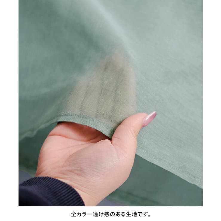 程よい透け感のある素材を使用したシアーリネン風ブラウス | aquagarage | 詳細画像7 