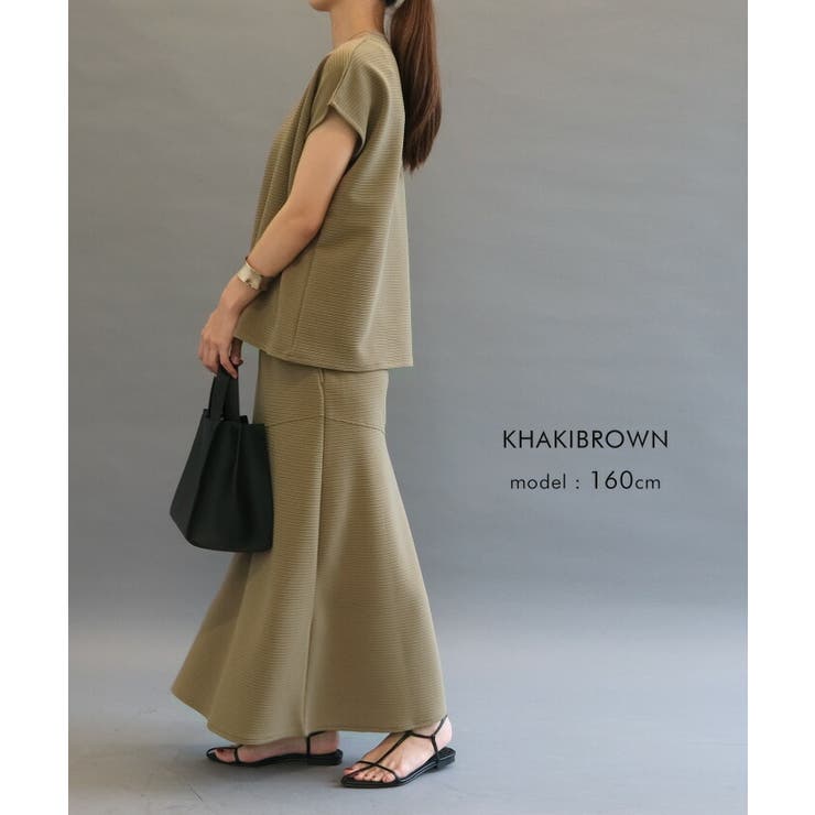 絶妙なフレアシルエットが美しい！斜め切り替えAラインスカート | aquagarage | 詳細画像18 