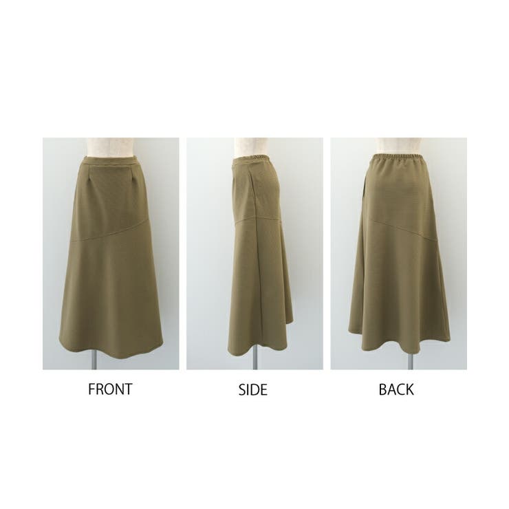 絶妙なフレアシルエットが美しい！斜め切り替えAラインスカート | aquagarage | 詳細画像10 