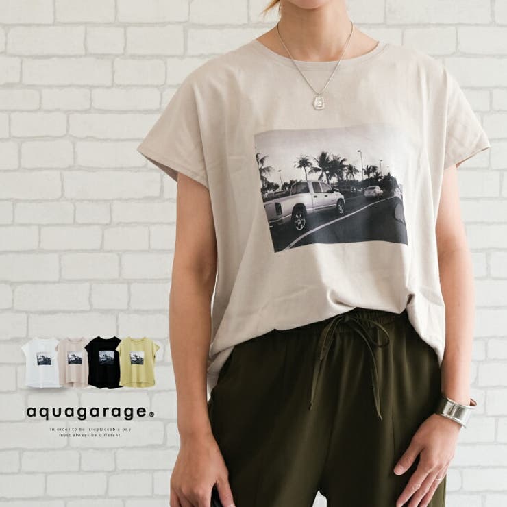 大人っぽく綺麗に着られる♪フォトプリントTシャツ | aquagarage | 詳細画像1 