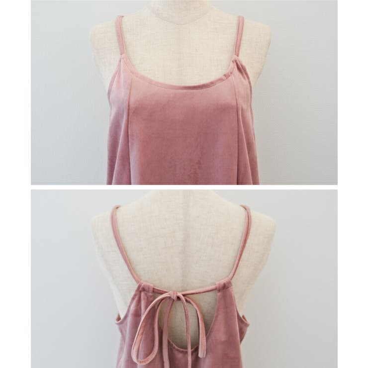 品のある光沢感が表情を付けるバックリボンキャミワンピース | aquagarage | 詳細画像7 