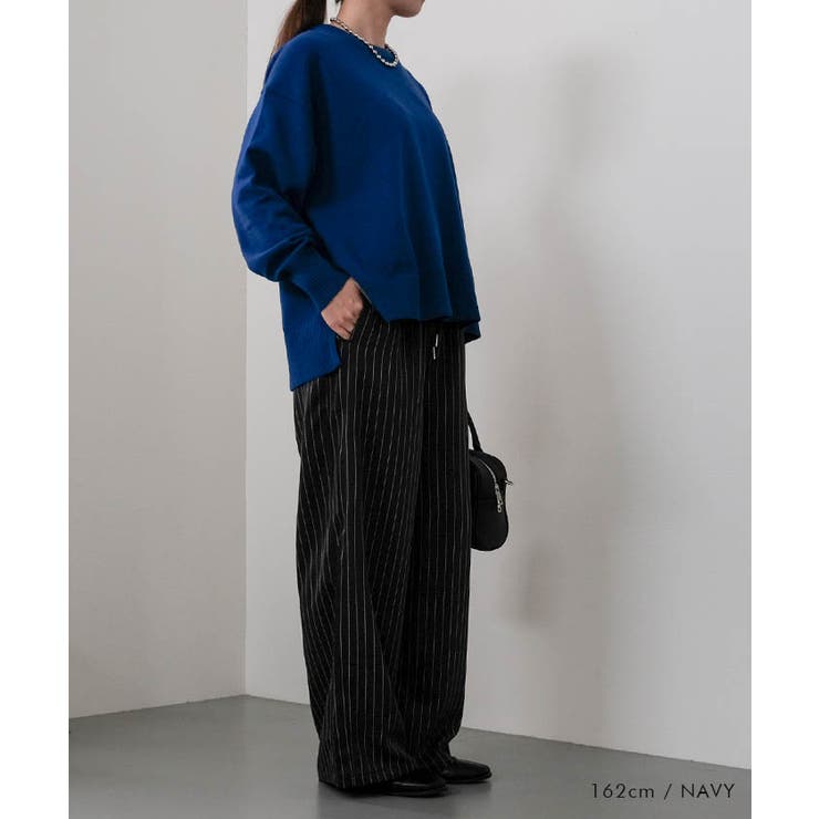 ピンストライプワイドパンツ レディース 春 夏 秋 冬 M | aquagarage | 詳細画像11 