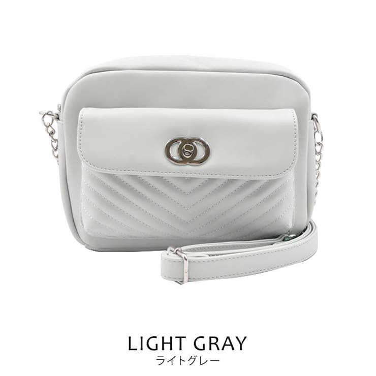 ライトグレー | チェーンショルダーバッグ レディース オールシーズン | aquagarage
