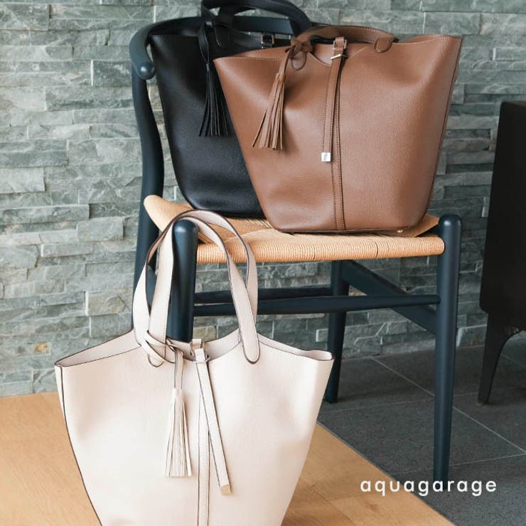 タッセル付きA4トートバッググ レディース | aquagarage | 詳細画像1 