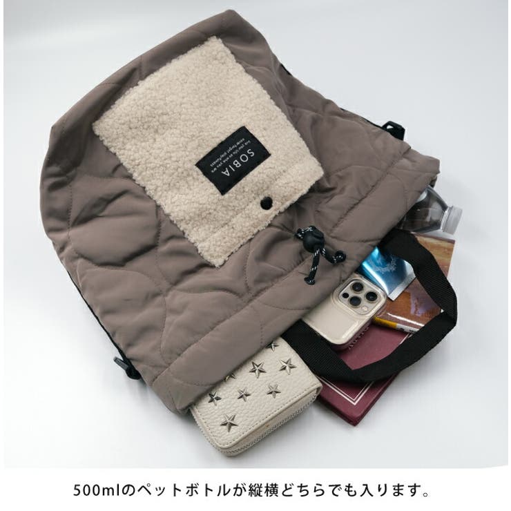 見た目以上の収納力を発揮! キルトボアショルダーバッグ | aquagarage | 詳細画像14 