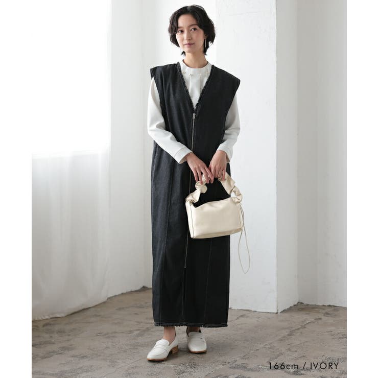 普段使いにぴったりなギャザーハンドルスクエアバッグ | aquagarage | 詳細画像15 