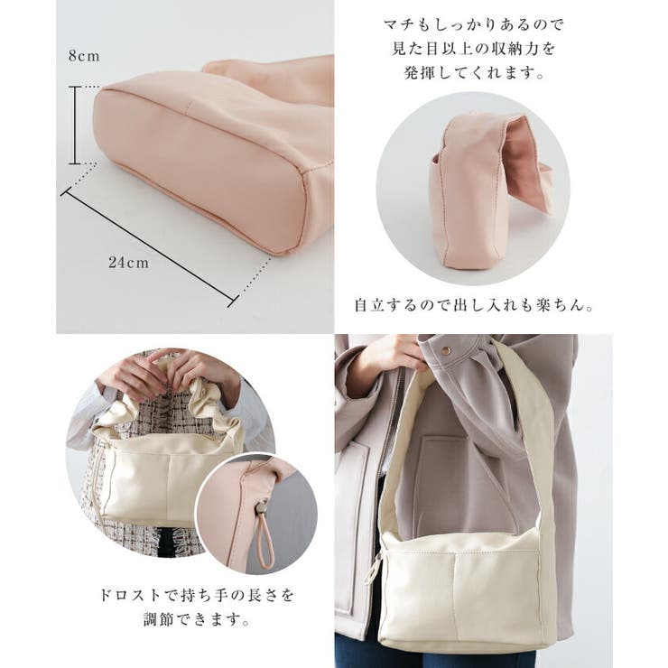 普段使いにぴったりなギャザーハンドルスクエアバッグ | aquagarage | 詳細画像5 