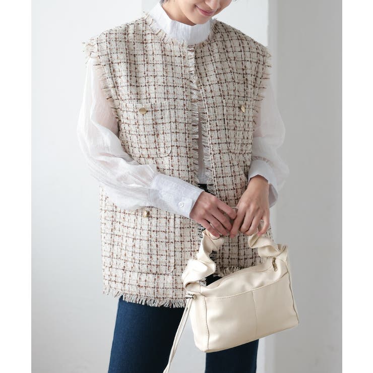 普段使いにぴったりなギャザーハンドルスクエアバッグ | aquagarage | 詳細画像8 