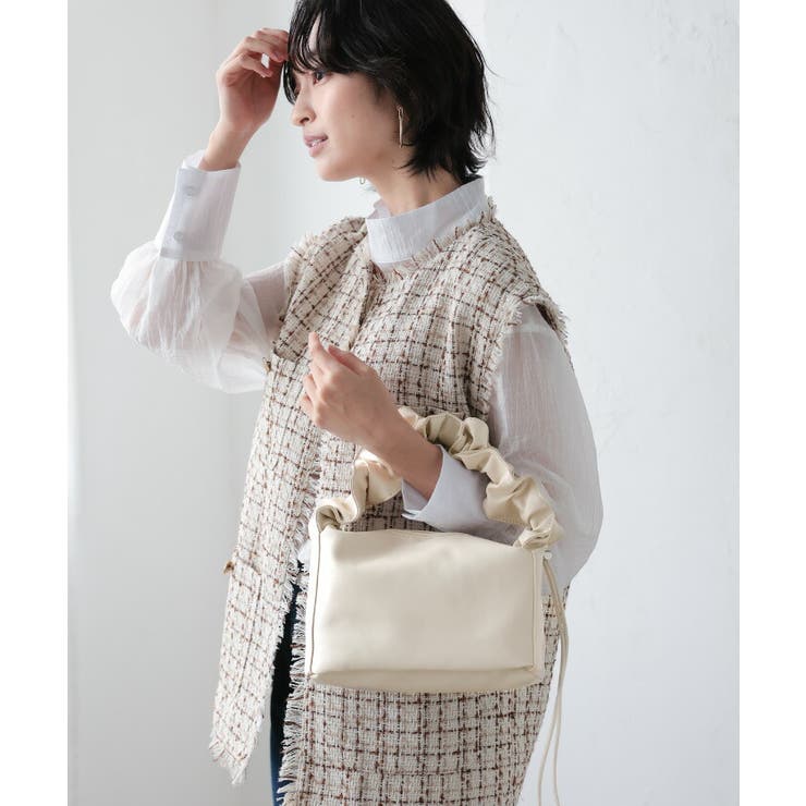 普段使いにぴったりなギャザーハンドルスクエアバッグ | aquagarage | 詳細画像9 