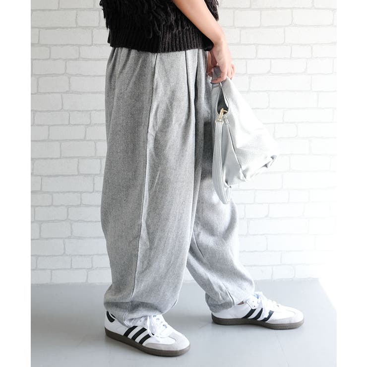 ヘリンボーンタックパンツ レディース 春 秋  冬 M | aquagarage | 詳細画像7 