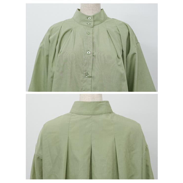 定価二万以上❤完売【新品タグ付】styling/ フレアタックブラウス カーキ akp-00038-v-02.jpg