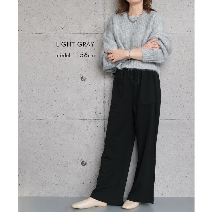 ラウンドネックショート丈ニットトップス | aquagarage | 詳細画像10 