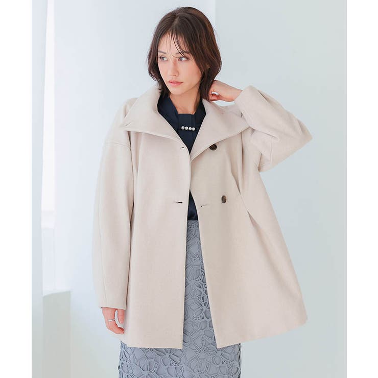 スタンドカラーコート ロングコート レディース | aquagarage | 詳細画像4 