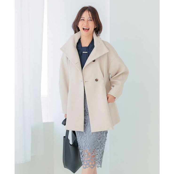 スタンドカラーコート ロングコート レディース | aquagarage | 詳細画像5 