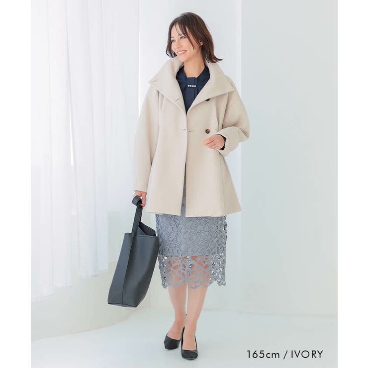 スタンドカラーコート ロングコート レディース | aquagarage | 詳細画像6 