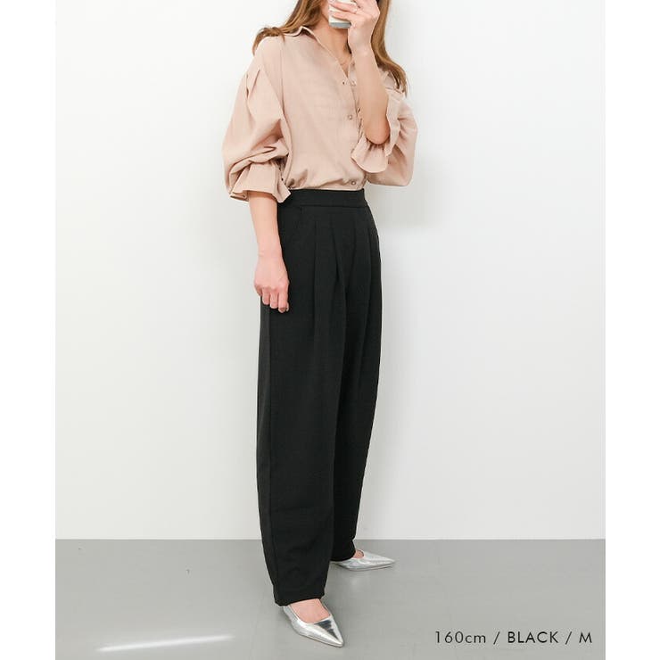 タックジョーゼットパンツ 春 夏 秋 M | aquagarage | 詳細画像12 