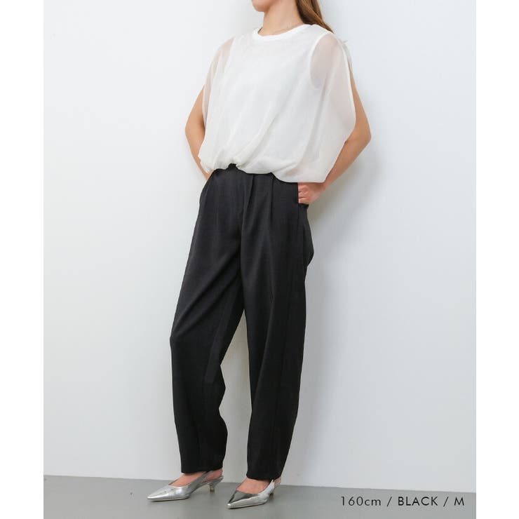 タックジョーゼットパンツ 春 夏 秋 M | aquagarage | 詳細画像13 