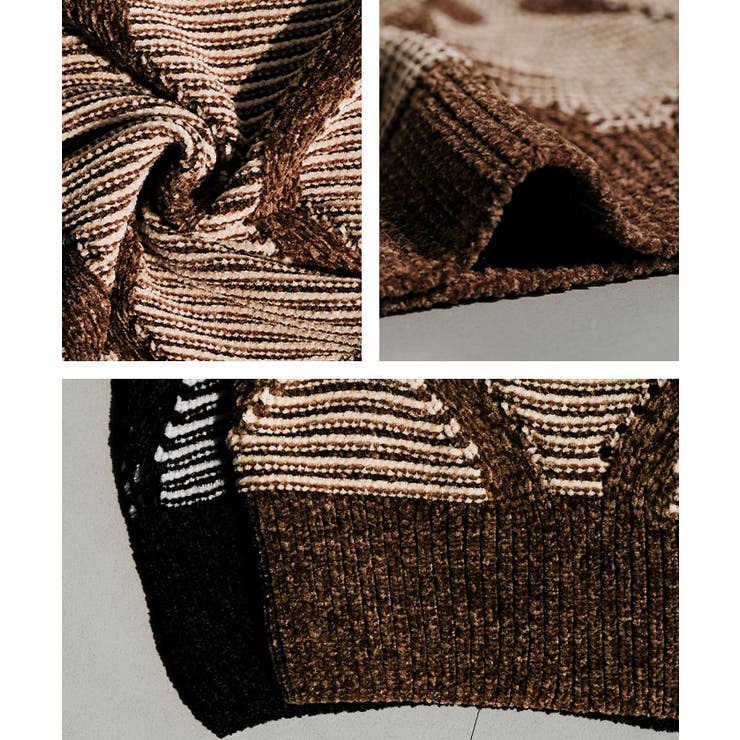 ジャガードショートニットトップス レディース | aquagarage | 詳細画像18 