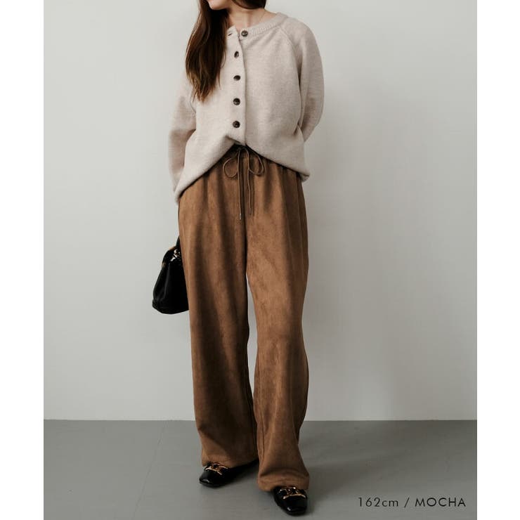 カットスエードイージーパパカットスエードイージーパンツ レディース 春 | aquagarage | 詳細画像6 