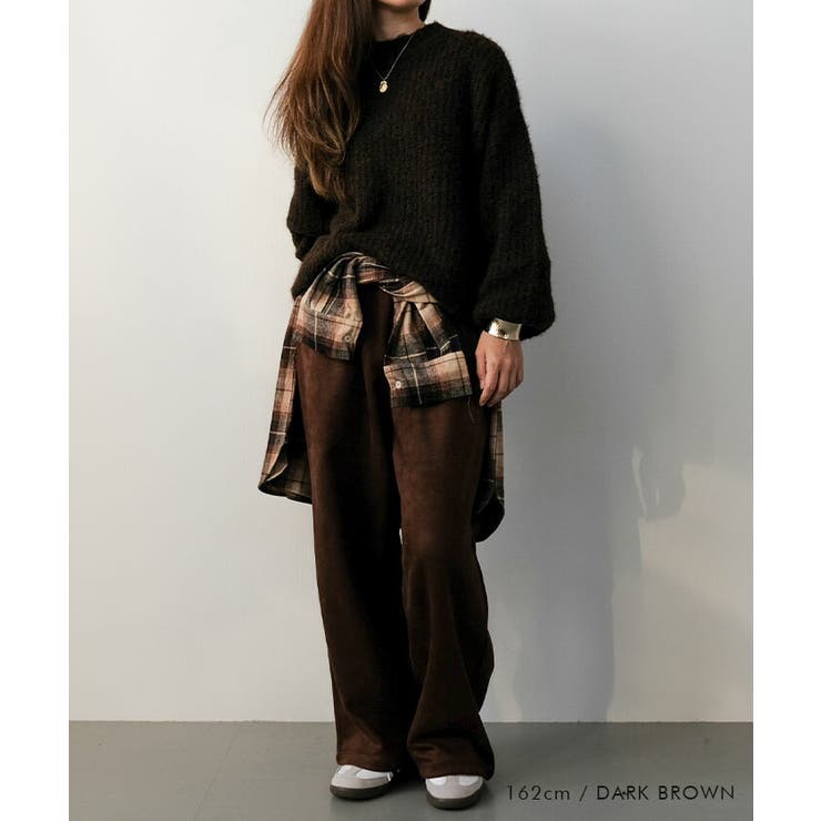 カットスエードイージーパパカットスエードイージーパンツ レディース 春 | aquagarage | 詳細画像8 