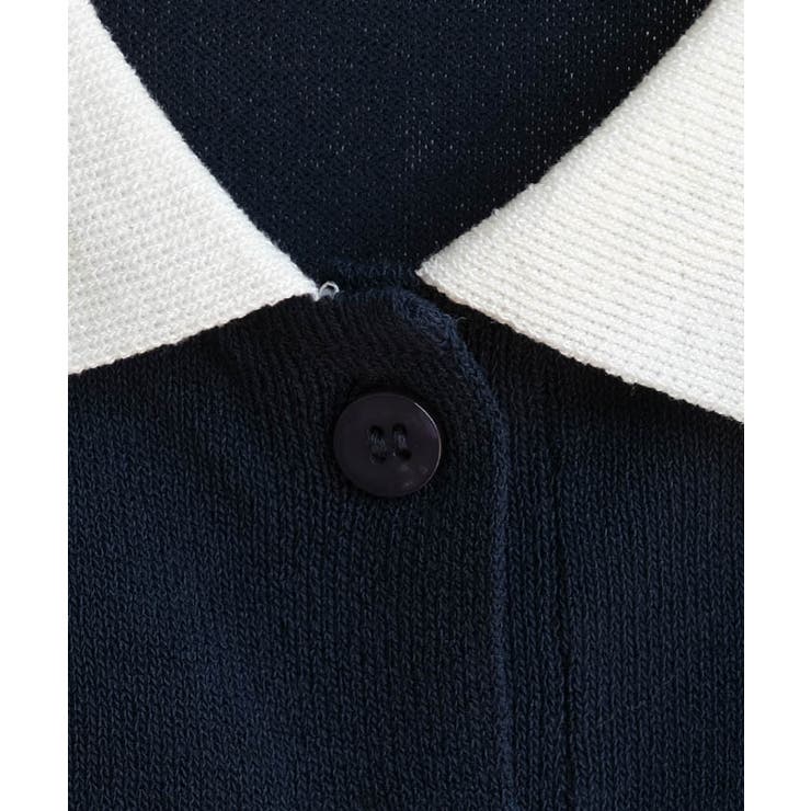 バイカラー襟付きニットワンピース 春 夏 M | aquagarage | 詳細画像13 