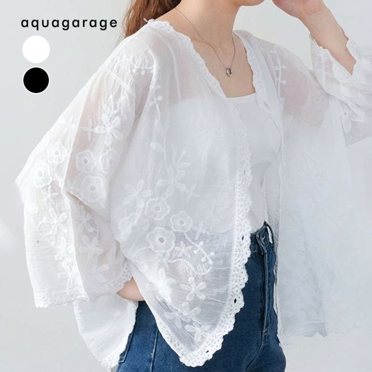 シアーレースブラウス 春 夏  M | aquagarage | 詳細画像1 
