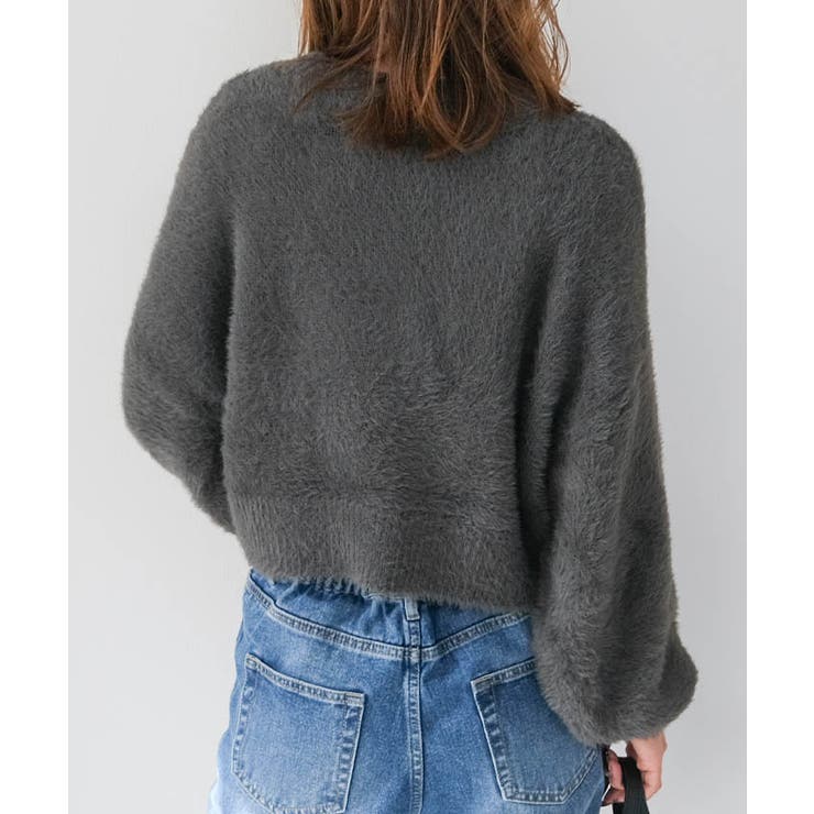 クルーネックシャギーニットトップス | aquagarage | 詳細画像16 