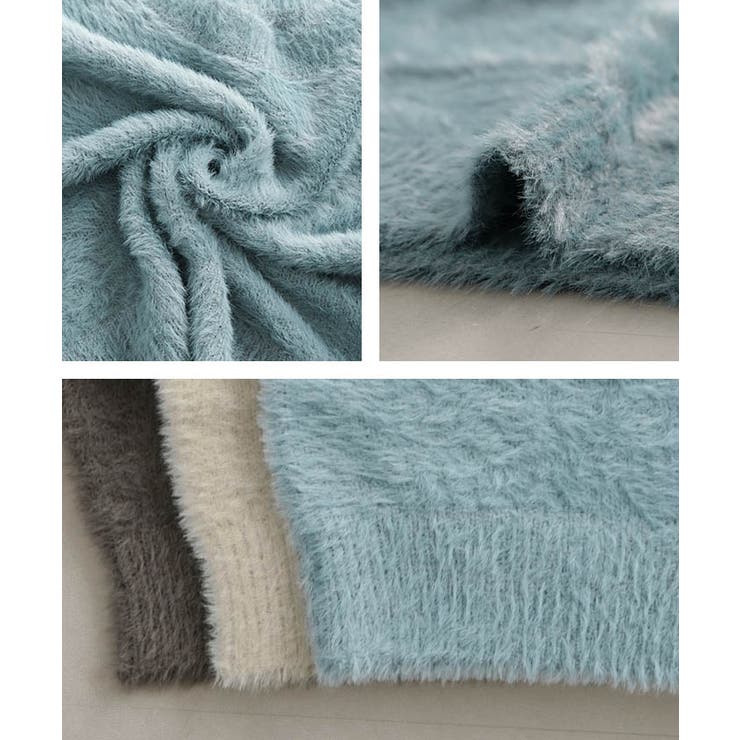 クルーネックシャギーニットトップス | aquagarage | 詳細画像18 