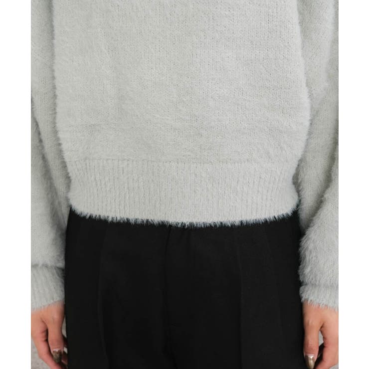 クルーネックシャギーニットトップス | aquagarage | 詳細画像6 