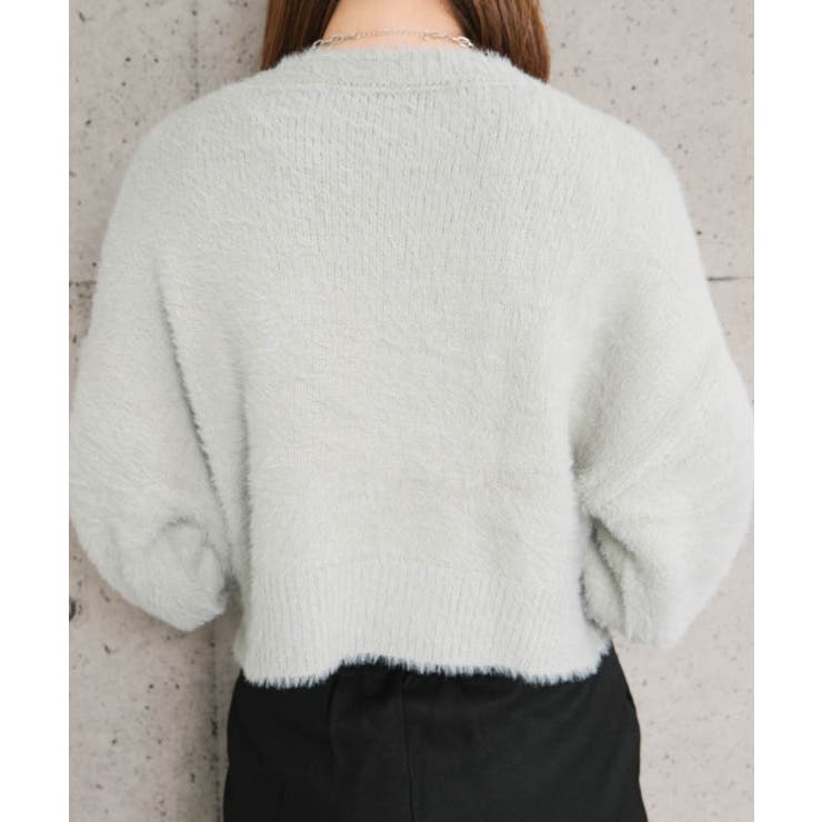 クルーネックシャギーニットトップス | aquagarage | 詳細画像7 