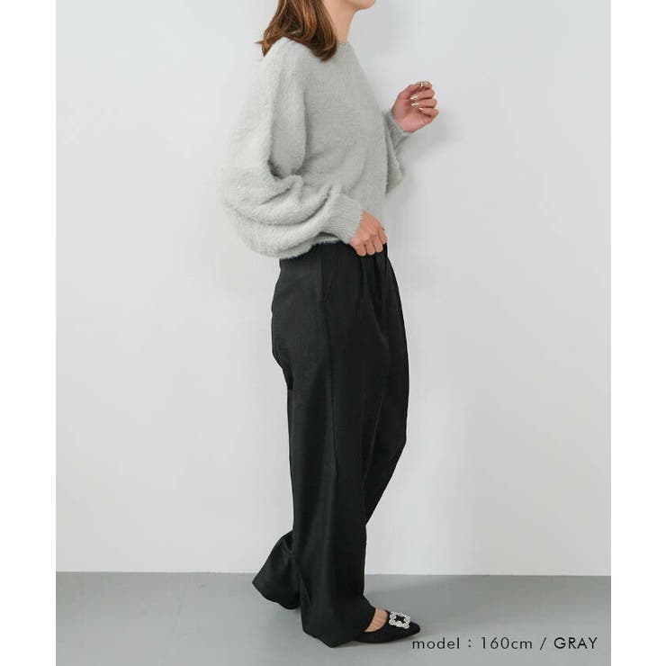 クルーネックシャギーニットトップス | aquagarage | 詳細画像9 