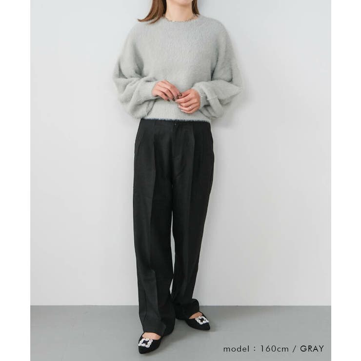 クルーネックシャギーニットトップス | aquagarage | 詳細画像10 