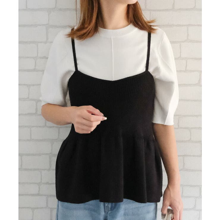 ペプラムニットビスチェ トップス レディース | aquagarage | 詳細画像5 