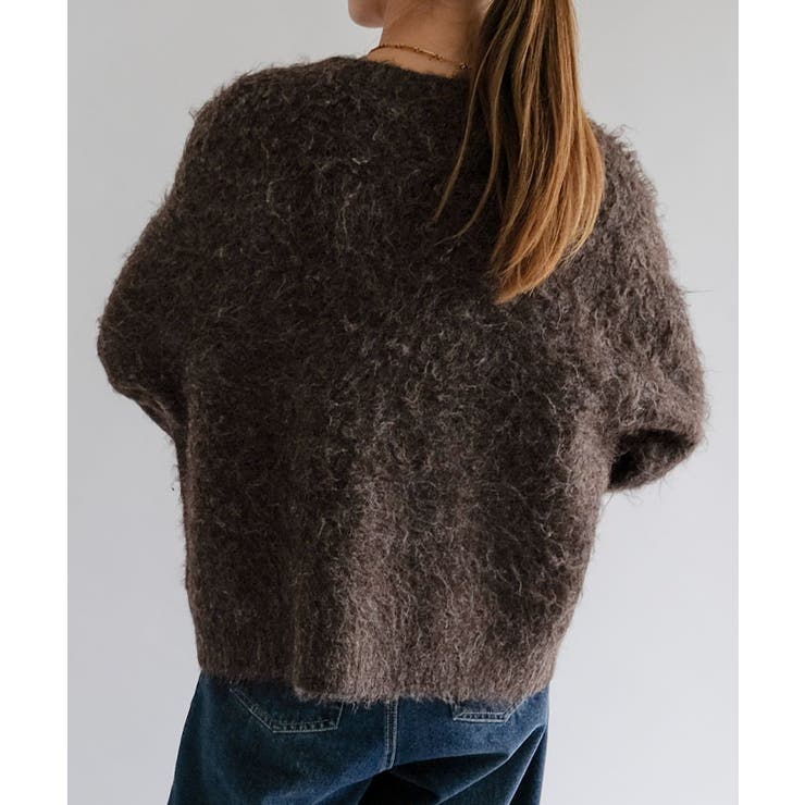 MIXシャギーニットカーディガン 秋 冬 M レディース | aquagarage | 詳細画像13 