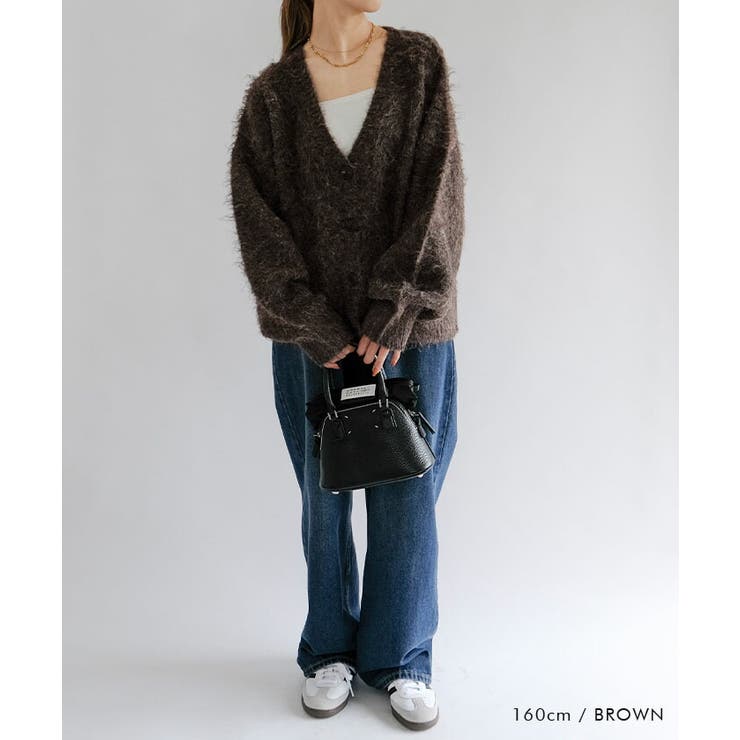 MIXシャギーニットカーディガン 秋 冬 M レディース | aquagarage | 詳細画像14 