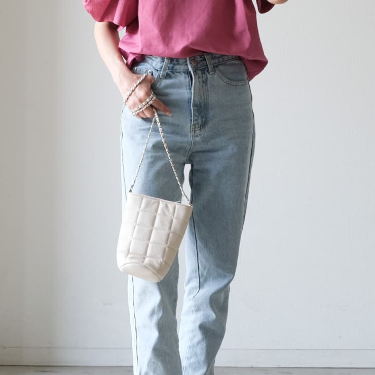 アイボリー | 小ぶりなサイズが可愛い♪キルティングバケツミニショルダーバッグ | aquagarage