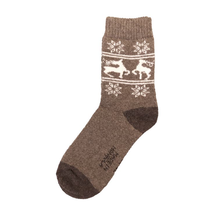 モカ | 裏パイル起毛ルームソックス | aquagarage