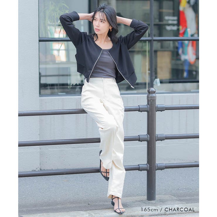 スクエアカットリブニットタンクトップ 春 夏 秋 | aquagarage | 詳細画像24 