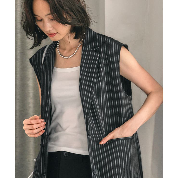 スクエアカットリブニットタンクトップ 春 夏 秋 | aquagarage | 詳細画像9 