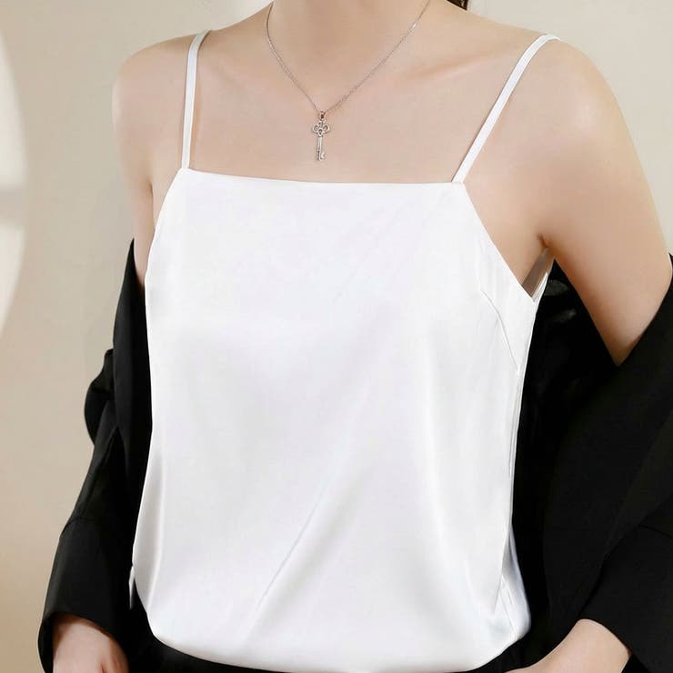 ホワイト | シルクタッチキャミソール | aquagarage