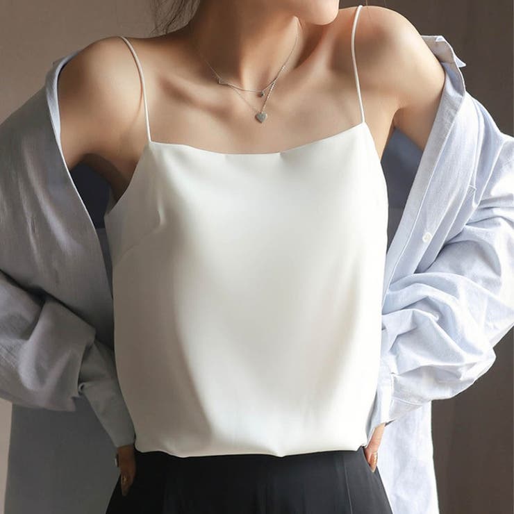 ホワイト | シルクタッチブラトップキャミソール | aquagarage